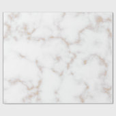 白と金ゴールド大理石 ラッピングペーパー (フラット)