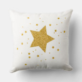 白と金ゴールド星空の夜 クッション (裏面)