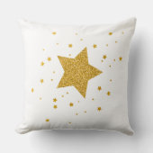 白と金ゴールド星空の夜 クッション (正面)