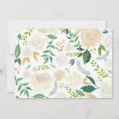 白と金ゴールド洗礼《キリスト教》洗礼式や命名式写真 招待状 (裏面)