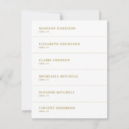 白と金ゴールド結婚の名刺 招待状