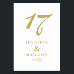 白と金ゴールド結婚の表カード テーブルナンバー<br><div class="desc">結婚の</div>