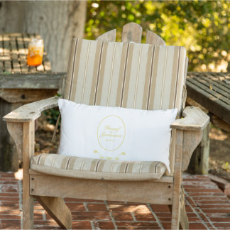 白と金ゴールド結婚の アウトドアクッション