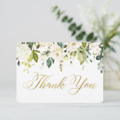 白と金ゴールド緑のサンキューカード サンキューカード (スタンド正面)