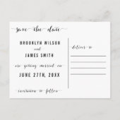 白と金ゴールド航海のの日付はがきを保存 案内ポストカード (裏面)