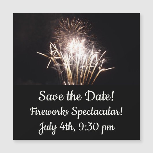 白と金ゴールド花火I愛国的お祝い (正面)