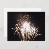 白と金ゴールド花火I愛国的お祝い (正面/裏面)