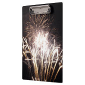 白と金ゴールド花火I愛国的お祝い クリップボード (左)