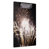 白と金ゴールド花火I愛国的お祝い クリップボード (右)