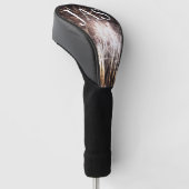 白と金ゴールド花火I愛国的お祝い ゴルフヘッドカバー (アングル)