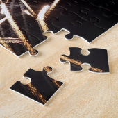 白と金ゴールド花火I愛国的お祝い ジグソーパズル (側面)