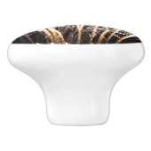 白と金ゴールド花火I愛国的お祝い セラミックノブ (側面)