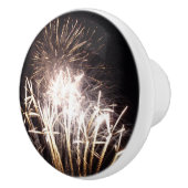 白と金ゴールド花火I愛国的お祝い セラミックノブ (右)