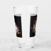 白と金ゴールド花火I愛国的お祝い タンブラーグラス (左)