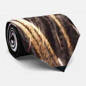 白と金ゴールド花火I愛国的お祝い ネクタイ (ロール)