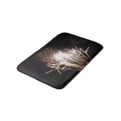 白と金ゴールド花火I愛国的お祝い バスマット (アングル)