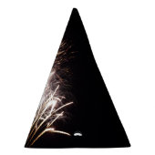 白と金ゴールド花火I愛国的お祝い パーティーハット (右)