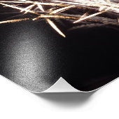 白と金ゴールド花火I愛国的お祝い フォトプリント            (角)