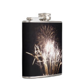 白と金ゴールド花火I愛国的お祝い フラスク (右)