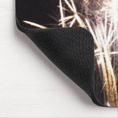 白と金ゴールド花火I愛国的お祝い マウスパッド (コーナー)