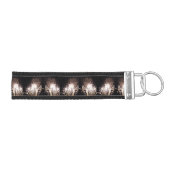 白と金ゴールド花火I愛国的お祝い リストバンドキーホルダー (鍵右)