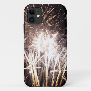 白と金ゴールド花火I愛国的お祝い iPhone 11 ケース