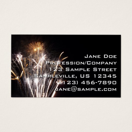 白と金ゴールド花火II愛国的お祝い (正面)