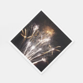 白と金ゴールド花火II愛国的お祝い スタンダードランチョンナプキン (角)