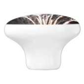 白と金ゴールド花火II愛国的お祝い セラミックノブ (側面)