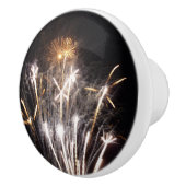 白と金ゴールド花火II愛国的お祝い セラミックノブ (右)