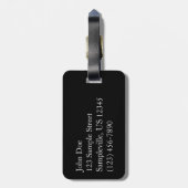 白と金ゴールド花火II愛国的お祝い ラゲッジタグ (裏面縦)