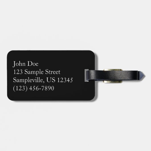 白と金ゴールド花火II愛国的お祝い ラゲッジタグ (裏面横)