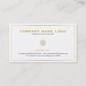 白と金ゴールド華美フローラ曼荼羅 名刺 (裏面)