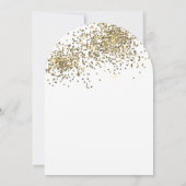 白と金ゴールド30風船大人誕生日アーチ 招待状 (裏面)