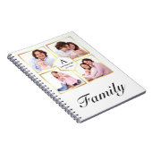 白と金ゴールド4写真ファミリーフォトコラージュ ノートブック (右側)