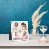 白と金ゴールド4写真ファミリーフォトコラージュ フォトプラーク (インサイチュ)