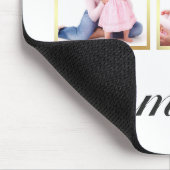 白と金ゴールド4写真ファミリーフォトコラージュ マウスパッド (コーナー)