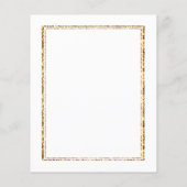 白と金ゴールド |クリスマスパーティー予算招待状 (裏面)