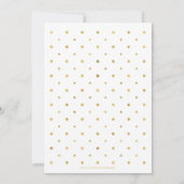 白と金ゴールド |サプライズモダンリタイアパーティー 招待状 (裏面)