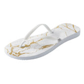 白と金ゴールド ビーチサンダル (アングル)