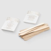 白と金ゴールド |ベビーズブレス結婚式 プログラム ハンドファン (組立なし)