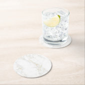 白と金ゴールド ラウンドペーパーコースター (インサイチュ)