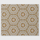 白と金ゴールド ラッピングペーパー (フラット)