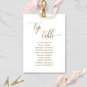 白と金ゴールド、上表座席計画カード