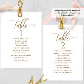 白と金ゴールド、上表座席計画カード