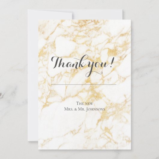 白と金ゴールド 招待状 (正面)