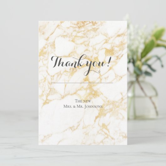 白と金ゴールド 招待状 (スタンド正面)