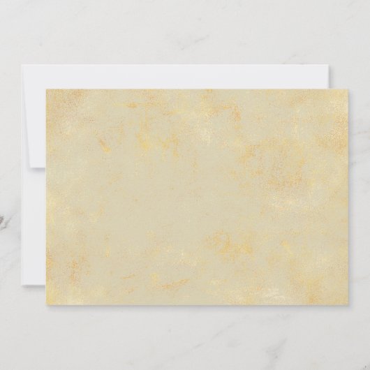 白と金ゴールド 招待状 (裏面)