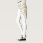 白と金ゴールド | Zazzle_Growstore レギンス (左)