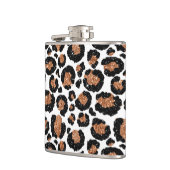 白と金箔のチーズ – ヒョウ柄 フラスク (左)